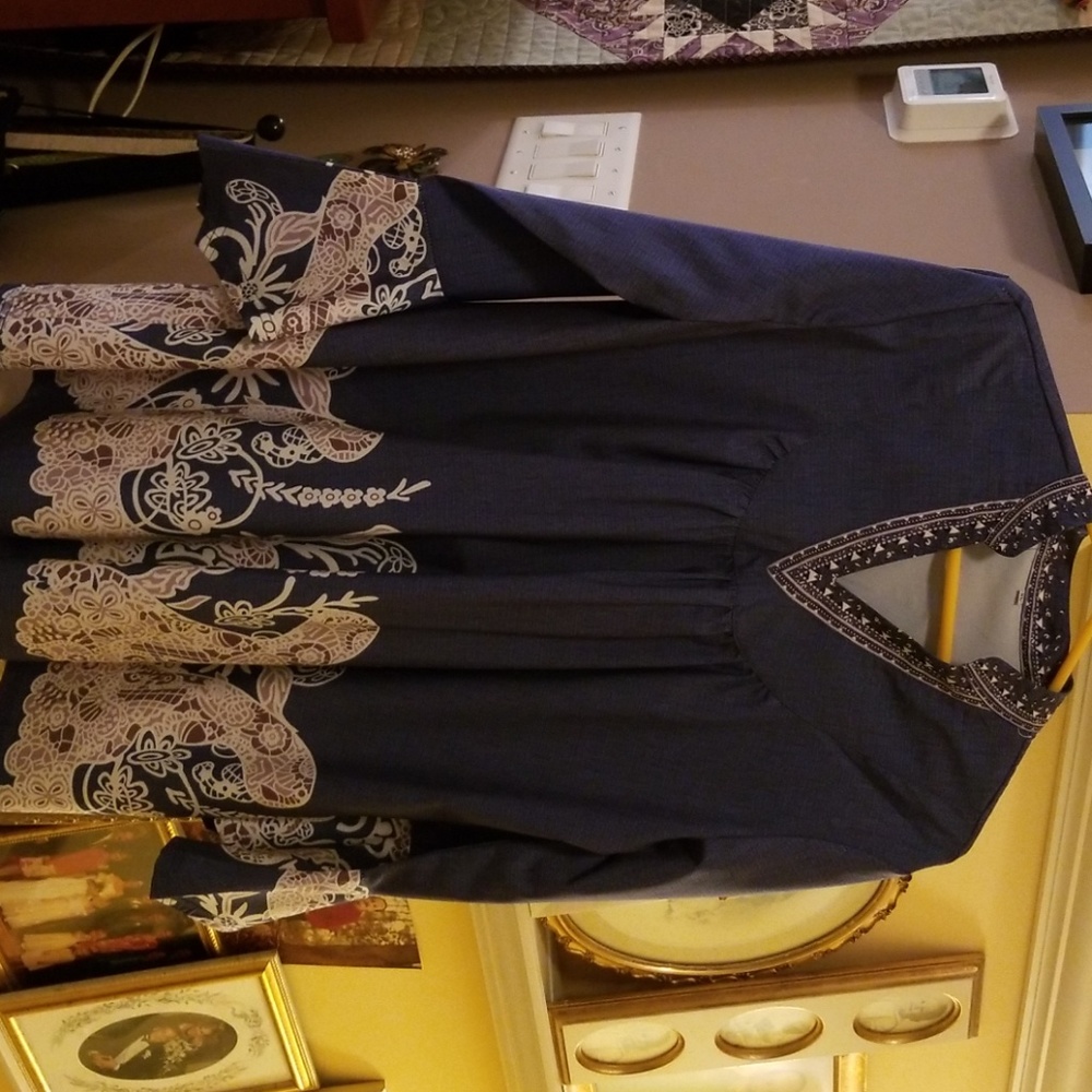 NEW gathered silky poly top.